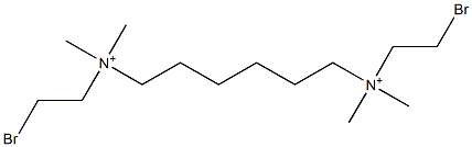 Hexamethylenebis[(2-bromoethyl)dimethylaminium] Structure