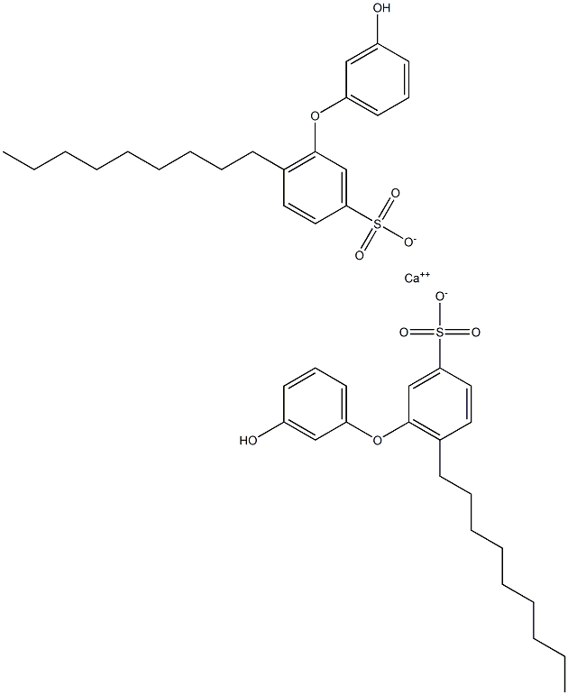 Bis(3'-hydroxy-6-nonyl[oxybisbenzene]-3-sulfonic acid)calcium salt 구조식 이미지