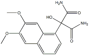 2-(6,7-Dimethoxy-1-naphtyl)-2-hydroxymalonamide 구조식 이미지