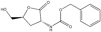 (3R,5S)-2-Oxo-5-(hydroxymethyl)tetrahydrofuran-3-carbamic acid benzyl ester Structure