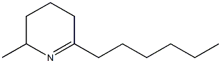 2,3,4,5-Tetrahydro-6-hexyl-2-methylpyridine Structure