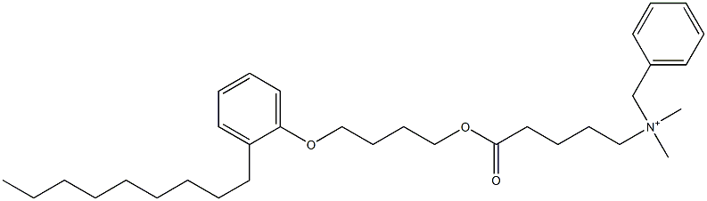 N,N-Dimethyl-N-benzyl-N-[4-[[4-(2-nonylphenyloxy)butyl]oxycarbonyl]butyl]aminium 구조식 이미지