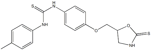 1-[p-[(2-Thioxo-5-oxazolidinyl)methoxy]phenyl]-3-(p-tolyl)thiourea Structure