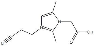 3-(2-Cyanoethyl)-2,5-dimethyl-1-(carboxymethyl)-1H-imidazol-3-ium Structure