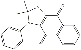 2,2-Dimethyl-2,3-dihydro-1-(phenyl)-1H-naphth[2,3-d]imidazole-4,9-dione 구조식 이미지
