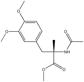 [S,(-)]-2-Acetylamino-2-methyl-3-(3,4-dimethoxyphenyl)propionic acid methyl ester Structure