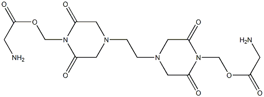 4,4'-Ethylenebis(2,6-dioxopiperazine-1-methanol)bis(aminioacetate) 구조식 이미지