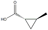 (1S,2S)-2-Methylcyclopropanecarboxylic acid 구조식 이미지