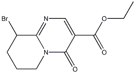 6,7,8,9-Tetrahydro-9-bromo-4-oxo-4H-pyrido[1,2-a]pyrimidine-3-carboxylic acid ethyl ester 구조식 이미지