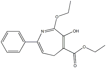 3-Hydroxy-2-ethoxy-7-phenyl-5H-azepine-4-carboxylic acid ethyl ester Structure