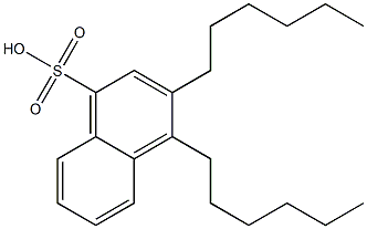 3,4-Dihexyl-1-naphthalenesulfonic acid Structure