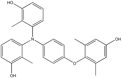 N,N-Bis(3-hydroxy-2-methylphenyl)-4-(4-hydroxy-2,6-dimethylphenoxy)benzenamine Structure