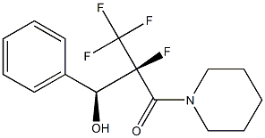 1-[(2R,3S)-2-Fluoro-2-trifluoromethyl-3-hydroxy-3-phenylpropanoyl]piperidine Structure