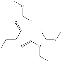 2,2-Di(methoxymethoxy)-3-oxohexanoic acid ethyl ester 구조식 이미지