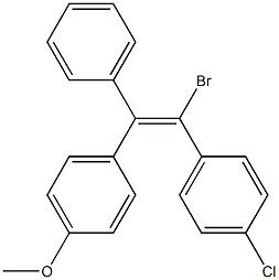 (E)-1-Bromo-1-(p-chlorophenyl)-2-(p-methoxyphenyl)-2-phenylethene Structure