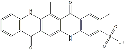 5,7,12,14-Tetrahydro-2,13-dimethyl-7,14-dioxoquino[2,3-b]acridine-3-sulfonic acid 구조식 이미지