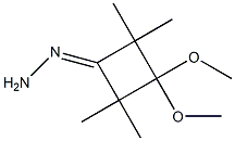 3,3-Dimethoxy-2,2,4,4-tetramethylcyclobutan-1-one hydrazone 구조식 이미지