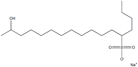 16-Hydroxyheptadecane-5-sulfonic acid sodium salt Structure