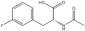 (R)-2-Acetylamino-3-(3-fluorophenyl)propanoic acid 구조식 이미지