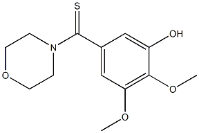 2,3-Dimethoxy-5-[morpholino(thiocarbonyl)]phenol 구조식 이미지