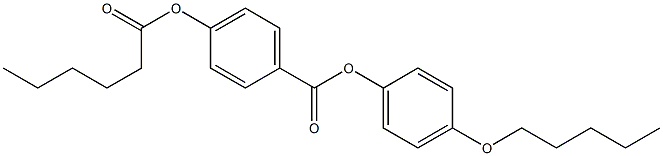 p-Hexanoyloxybenzoic acid p-(pentyloxy)phenyl ester 구조식 이미지