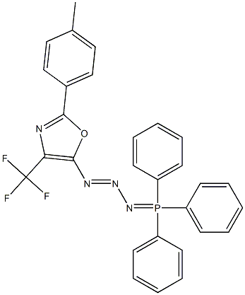 4-(Trifluoromethyl)-2-(4-methylphenyl)-5-[3-(triphenylphosphoranylidene)triazen-1-yl]oxazole 구조식 이미지