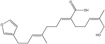 (2E,6E)-9-(Furan-3-yl)-2-[(Z)-5-hydroxy-4-methyl-3-pentenyl]-6-methyl-2,6-nonadienoic acid Structure