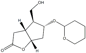 (1S,5R,6S,7R)-6-Hydroxymethyl-7-(tetrahydro-2H-pyran-2-yloxy)-2-oxabicyclo[3.3.0]octan-3-one 구조식 이미지