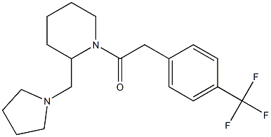 1-[(4-Trifluoromethylphenyl)acetyl]-2-(1-pyrrolidinylmethyl)piperidine 구조식 이미지