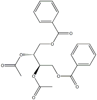 (2R,3R)-1,2,3,4-Butanetetrol 2,3-diacetate 1,4-dibenzoate 구조식 이미지