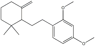 3,3-Dimethyl-1-methylene-2-[2-(2,4-dimethoxyphenyl)ethyl]cyclohexane 구조식 이미지