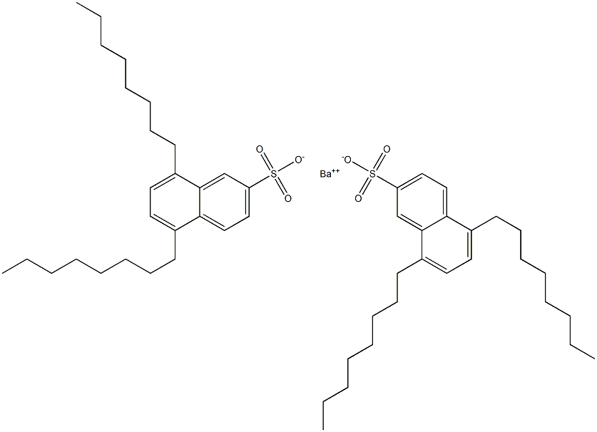 Bis(5,8-dioctyl-2-naphthalenesulfonic acid)barium salt Structure