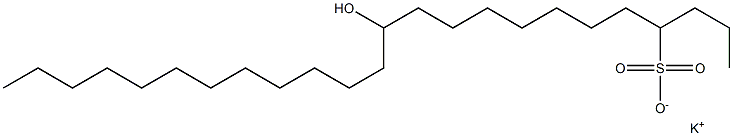12-Hydroxytetracosane-4-sulfonic acid potassium salt 구조식 이미지