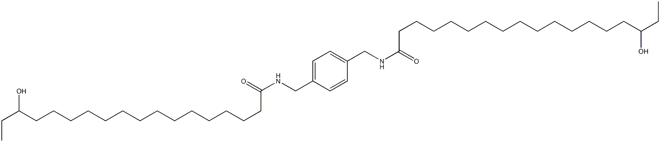 N,N'-(1,4-Phenylenebismethylene)bis(16-hydroxystearamide) Structure