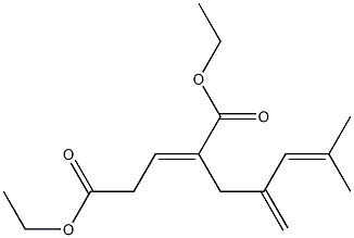 (2E)-2-(2-Methylene-4-methyl-3-pentenyl)-2-pentenedioic acid diethyl ester Structure