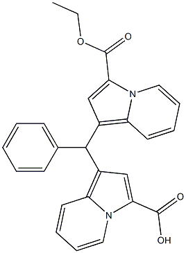 1,1'-Benzylidenebis(indolizine-3-carboxylic acid ethyl) ester Structure