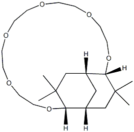 [1R,4S,21S,24R,(+)]-3,3,22,22-Tetramethyl-5,8,11,14,17,20-hexaoxatricyclo[19.4.0.04,24]pentacosane 구조식 이미지