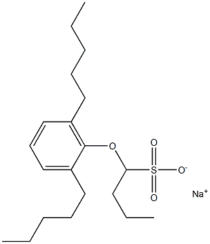 1-(2,6-Dipentylphenoxy)butane-1-sulfonic acid sodium salt Structure