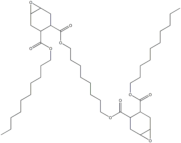 Bis[2-(decyloxycarbonyl)-4,5-epoxy-1-cyclohexanecarboxylic acid]1,8-octanediyl ester 구조식 이미지