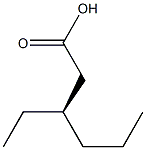 [R,(+)]-3-Ethylhexanoic acid Structure