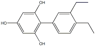 2-(3,4-Diethylphenyl)benzene-1,3,5-triol 구조식 이미지