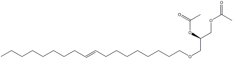[R,(-)]-1-O,2-O-Diacetyl-3-O-[(E)-9-octadecenyl]-D-glycerol 구조식 이미지