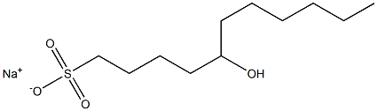 5-Hydroxyundecane-1-sulfonic acid sodium salt 구조식 이미지