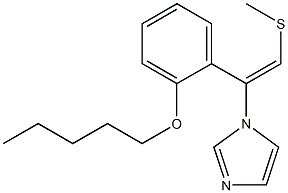 1-[1-[2-(Pentyloxy)phenyl]-2-(methylthio)ethenyl]-1H-imidazole Structure