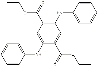 2,5-Dianilinodihydroterephthalic acid diethyl ester Structure