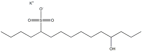 12-Hydroxypentadecane-5-sulfonic acid potassium salt 구조식 이미지