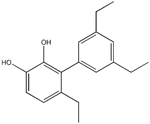 4-Ethyl-3-(3,5-diethylphenyl)benzene-1,2-diol 구조식 이미지