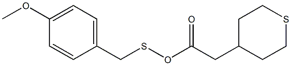 4-[(p-Methoxyphenylmethyl)thio]tetrahydro-2H-thiopyran-4-acetic acid Structure