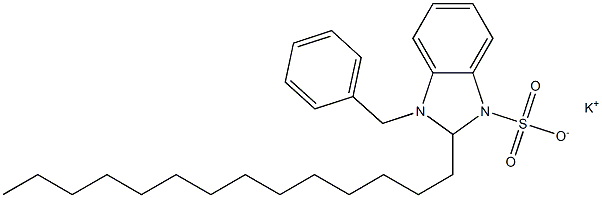 1-Benzyl-2,3-dihydro-2-tetradecyl-1H-benzimidazole-3-sulfonic acid potassium salt Structure