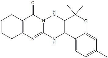 6a,7,9,10,11,12,14,14a-Octahydro-3,6,6-trimethyl-6H,8H-7,7a,13,14-tetraaza-5-oxabenzo[a]naphthacen-8-one 구조식 이미지